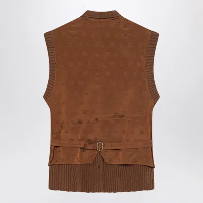 Max Mara Wool-cashmere Gilet In Brown