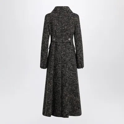 Max Mara Boucle Fabric Belted Double-breasted Coat In Multi