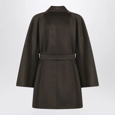 Max Mara Moss Short Wrap Coat In Multi