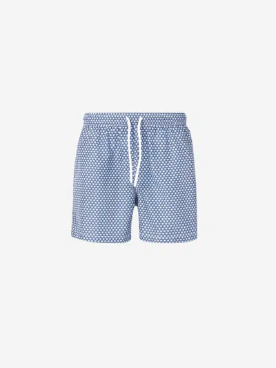 Fedeli Jellyfish Print Swimsuit In Blue