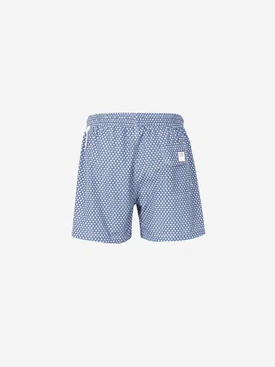 Fedeli Jellyfish Print Swimsuit In Blue