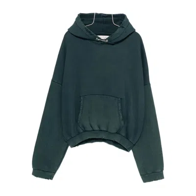 Stay Human On Earth Safety Pin-detail Hoodie In Green