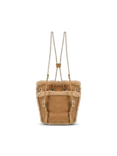 Roger Vivier Tres Vivier Backpack With Buckle And Chain Strap In Multi