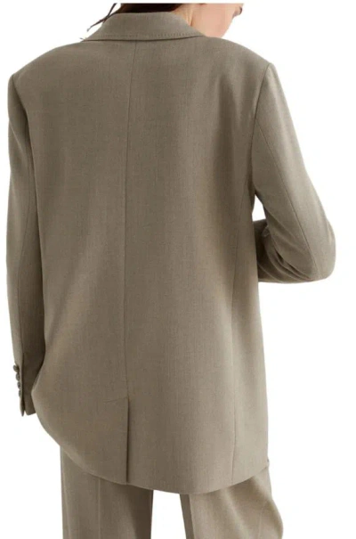 Marella Elegia Two-button Twill Blazer In Green