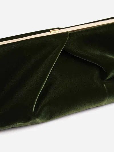 Dries Van Noten Velvety Viscose Clutch Bag In Brown