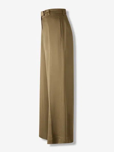 Dries Van Noten Wide Leg Trousers In Green