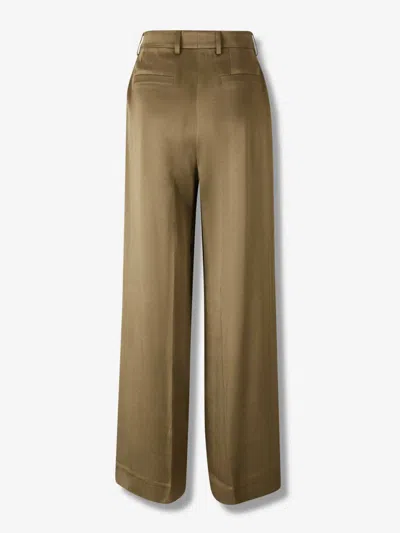 Dries Van Noten Wide Leg Trousers In Green