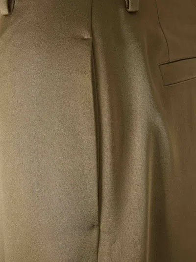 Dries Van Noten Wide Leg Trousers In Green