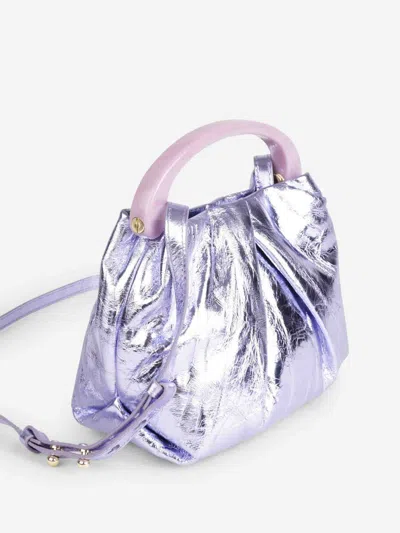 Dries Van Noten Pleated Handbag In Metallic