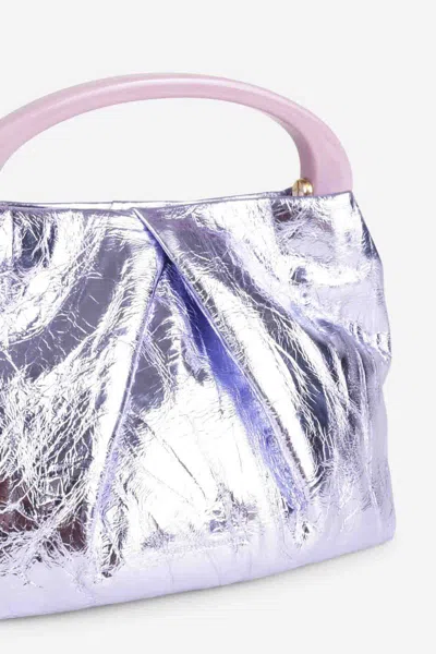 Dries Van Noten Pleated Handbag In Metallic