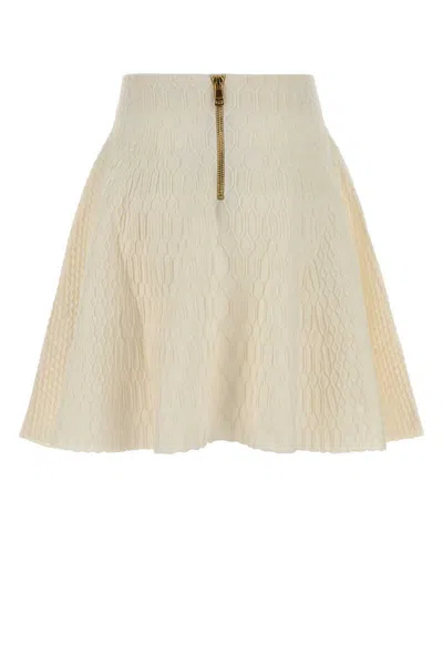 Balmain A-line Skirt In Neutral