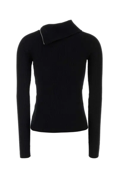Sportmax Pinna Zipped Sweater In Black