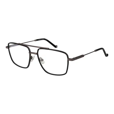 Hackett Gray Men Optical Frames In Black