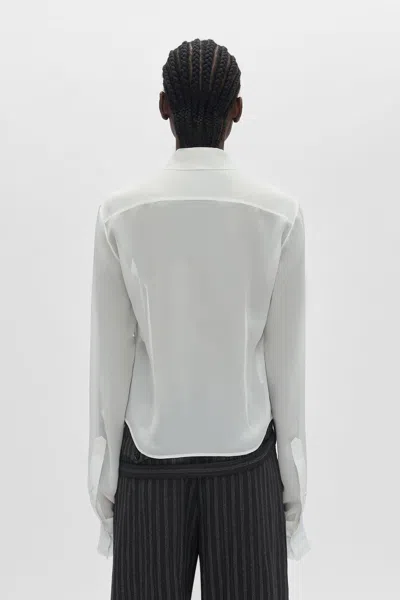 Ann Demeulemeester Nare Slim Fit Ruffle Shirt In Multi