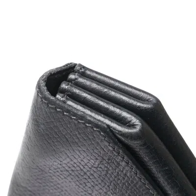 Pre-owned Hermes Ardoise Epsom Leather Coin Purse/coin Case () In Gray