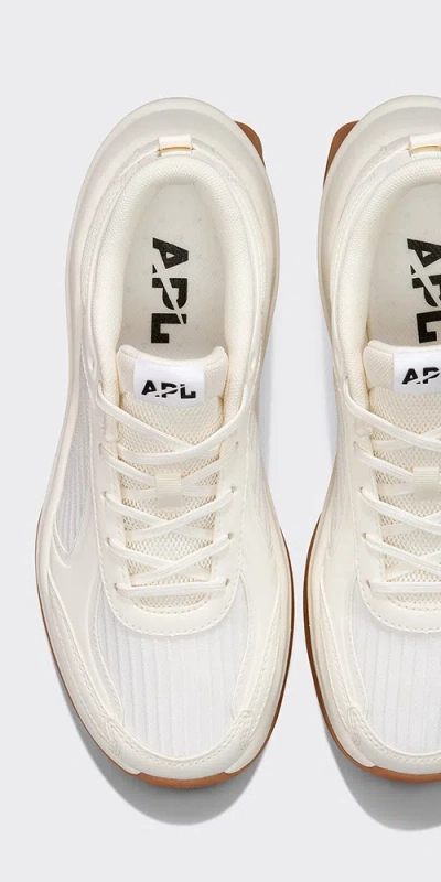 Apl Athletic Propulsion Labs Jogger Textured Lace-up Sneakers In White