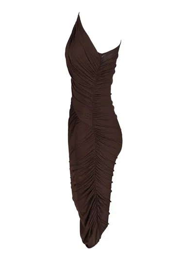 Rick Owens Amira Dress Dresses Brown In Brown