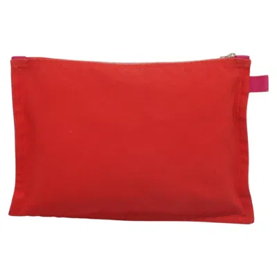 Pre-owned Hermes Hermès Bora Bora Pink Canvas Clutch Bag ()