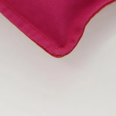 Pre-owned Hermes Hermès Bora Bora Pink Canvas Clutch Bag ()