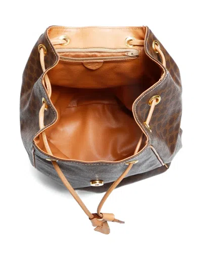 Pre-owned Celine 1990-2000 Macadam Backpack In Brown
