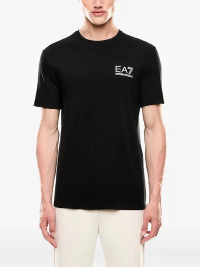 Ea7 Logo-print T-shirt In Black