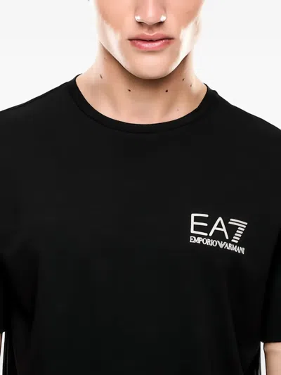Ea7 Logo-print T-shirt In Black