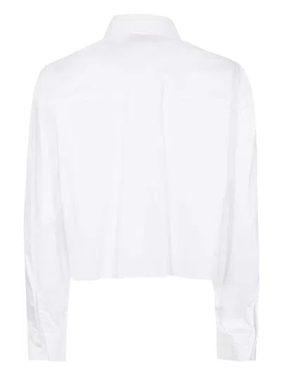 Ermanno Scervino Embroidered-logo Cotton Shirt In White