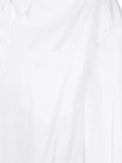 Ermanno Scervino Embroidered-logo Cotton Shirt In White