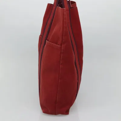 Pre-owned Hermes Hermès Cabas Red Canvas Tote Bag ()