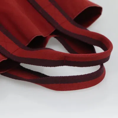 Pre-owned Hermes Hermès Cabas Red Canvas Tote Bag ()