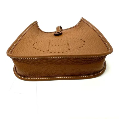 Pre-owned Hermes Evelyne Gold Taurillon Clemence Leather Shoulder Bag ()