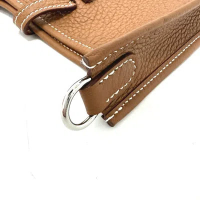 Pre-owned Hermes Evelyne Gold Taurillon Clemence Leather Shoulder Bag ()