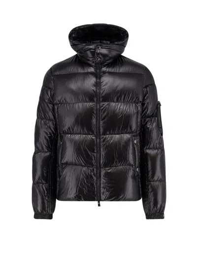 Tatras Belbo Black Down Jacket With Hood And Logo Patch On The Side In Tech Fabric Man In Black