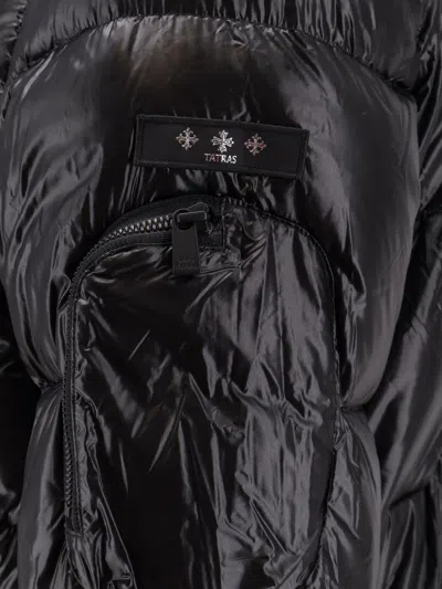 Tatras Belbo Black Down Jacket With Hood And Logo Patch On The Side In Tech Fabric Man In Black