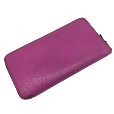 Pre-owned Hermes Hermès Silk'in Pink Leather Wallet  ()