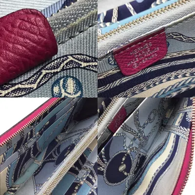 Pre-owned Hermes Hermès Silk'in Pink Leather Wallet  ()