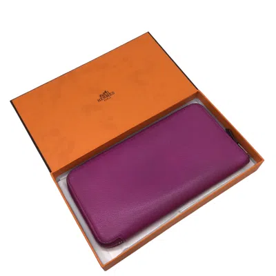 Pre-owned Hermes Hermès Silk'in Pink Leather Wallet  ()