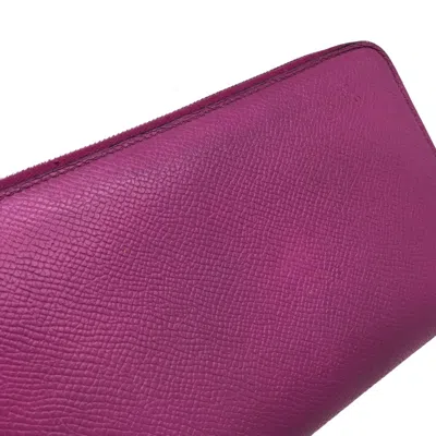 Pre-owned Hermes Hermès Silk'in Pink Leather Wallet  ()