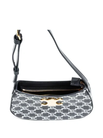 Pre-owned Celine 2025 Medium Tilly Triomphe Shoulder Bag In Black