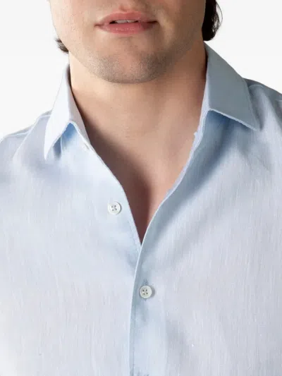 Aurélien Seaside Linen Shirt In Blue