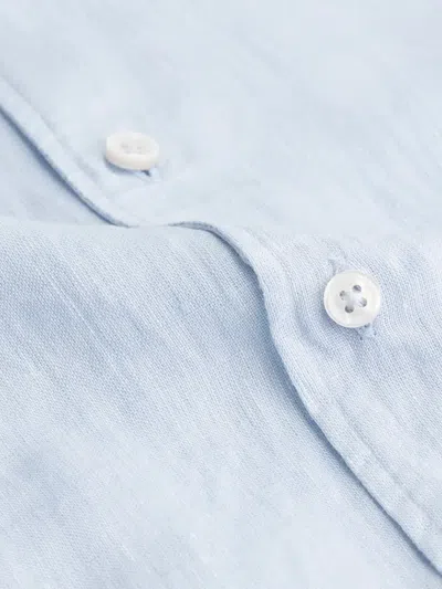 Aurélien Seaside Linen Shirt In Blue