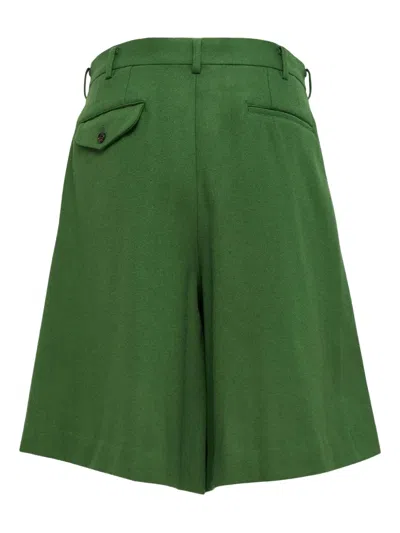 Comme Des Garçons Homme Deux Buttoned Shorts In Green