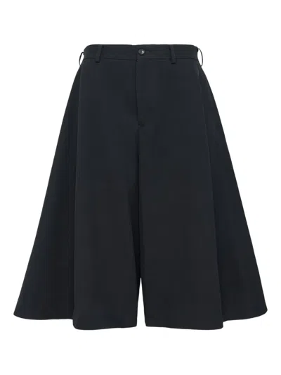 Comme Des Garçons Homme Deux Button Darted Shorts In Black