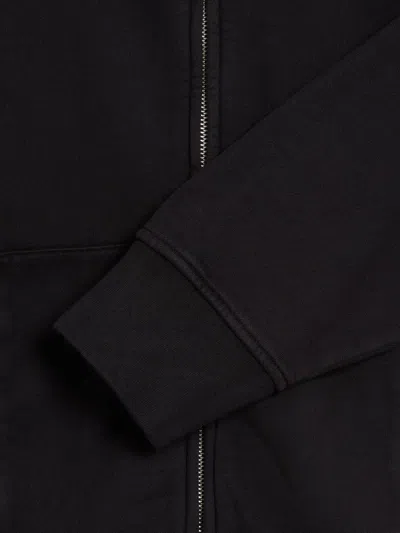 C.p. Company Logo Hooded Sweatshirt In Black