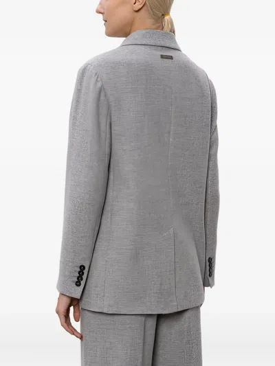 Peserico Button Single-breasted Jacket In Gray