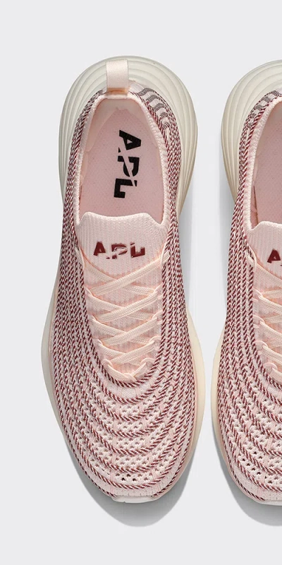 Apl Athletic Propulsion Labs Techloom Zipline Creme / Bordeaux / Pixel In Multi