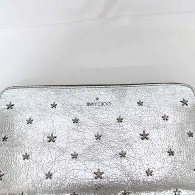 Pre-owned Jimmy Choo Silver Leather Long Wallet (bi-fold) ()