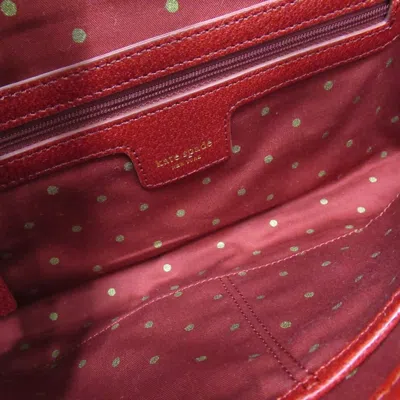 Pre-owned Kate Spade Brown Red Color Leather Clutch Bag () In Multi