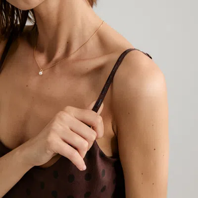 Lunya Washable Silk Bias Slip Dress Chocolate Ellipsis In Brown