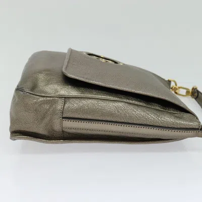 Pre-owned Loewe Anagram Gold Leather Shoulder Bag ()